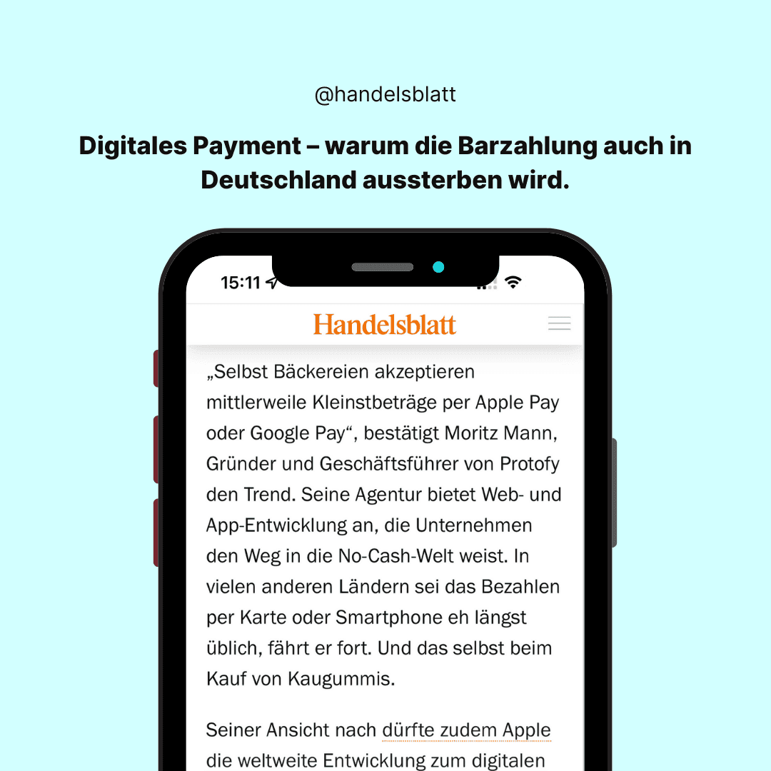 Protofy im Handelsblatt