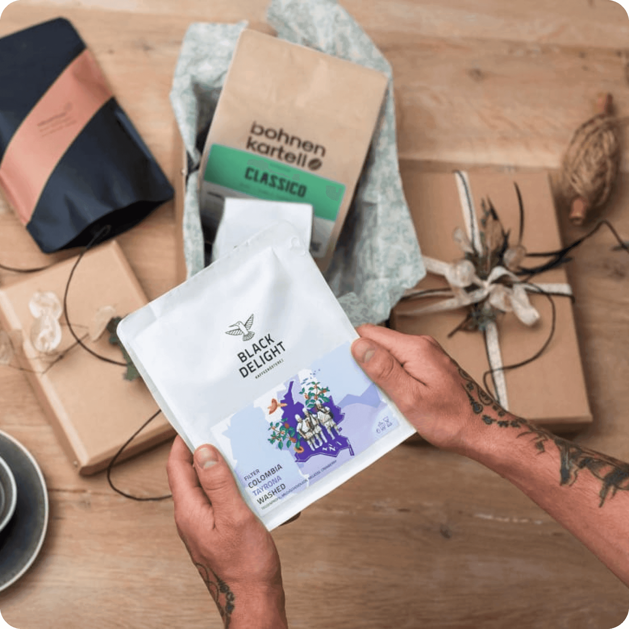 Geschenke werden ausgepackt